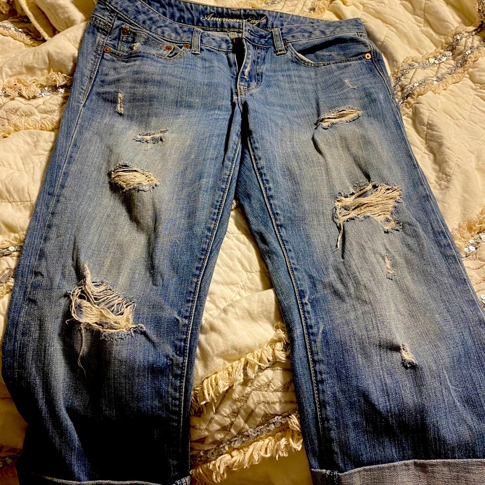 Boyfriend crooked jeans